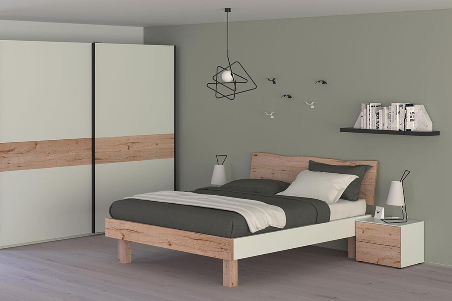 Schlafzimmer Bett Pisa